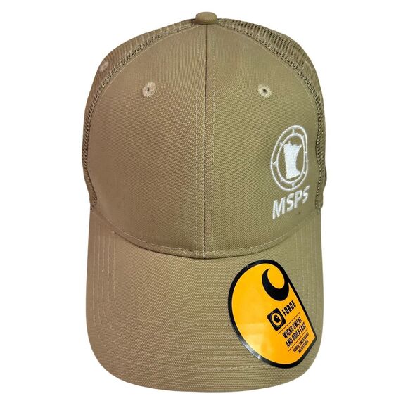 Carhartt Men's MSPS Rugged Flex Mesh-Back Logo Patch Snapback Tan Cap Hat - Picture 7 of 13